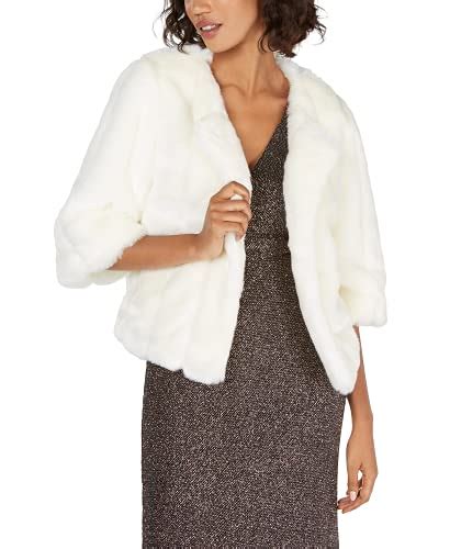 calvin klein fake fur shrug bolero